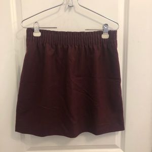 J. Cree maroon mini skirt